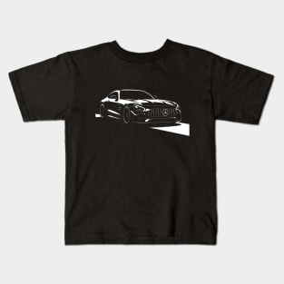 AMG GT P One Edition – Black & White Vector Art of German Supercar Kids T-Shirt